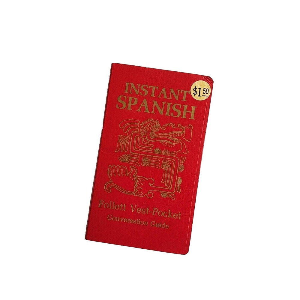 Vintage 1966 INSTANT SPANISH‎ Follett Vest Pocket Conversation Guide Book